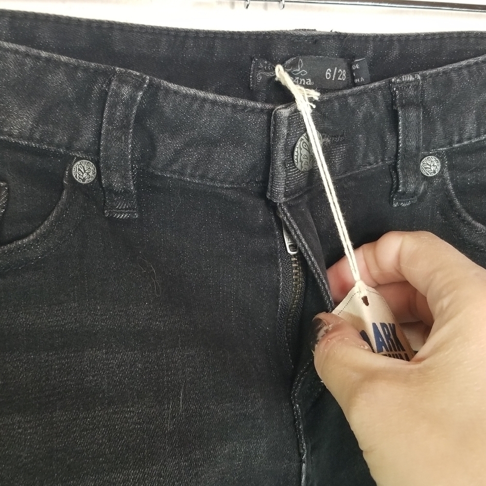 Prana London black denim jean raw hem shorts - Picture 10 of 10
